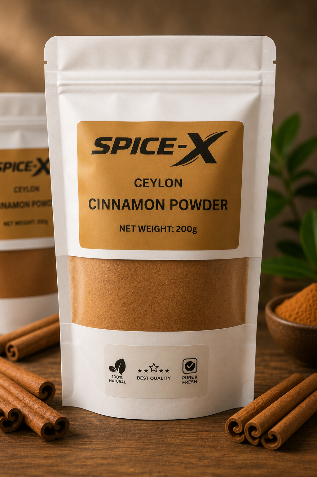 Spice-X Premium Ceylon Cinnamon Powder – Pure Sri Lankan Ground Cinnamon