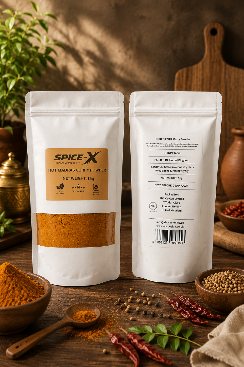 Spice-X Hot Madras Curry Powder – Authentic Indian Spice Blend with Extra Heat