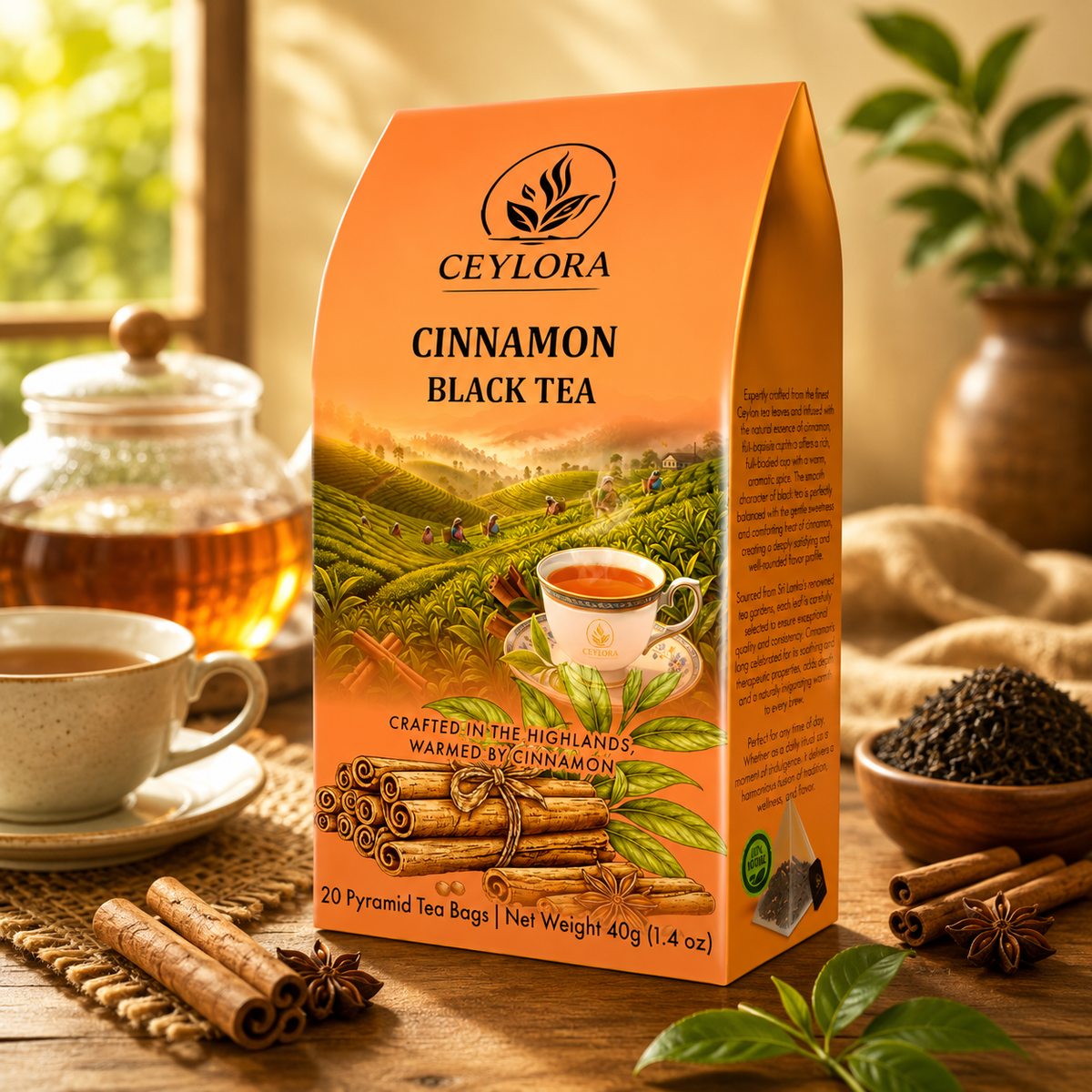 CEYLORA Cinnamon Black Tea Ceylon tea blend