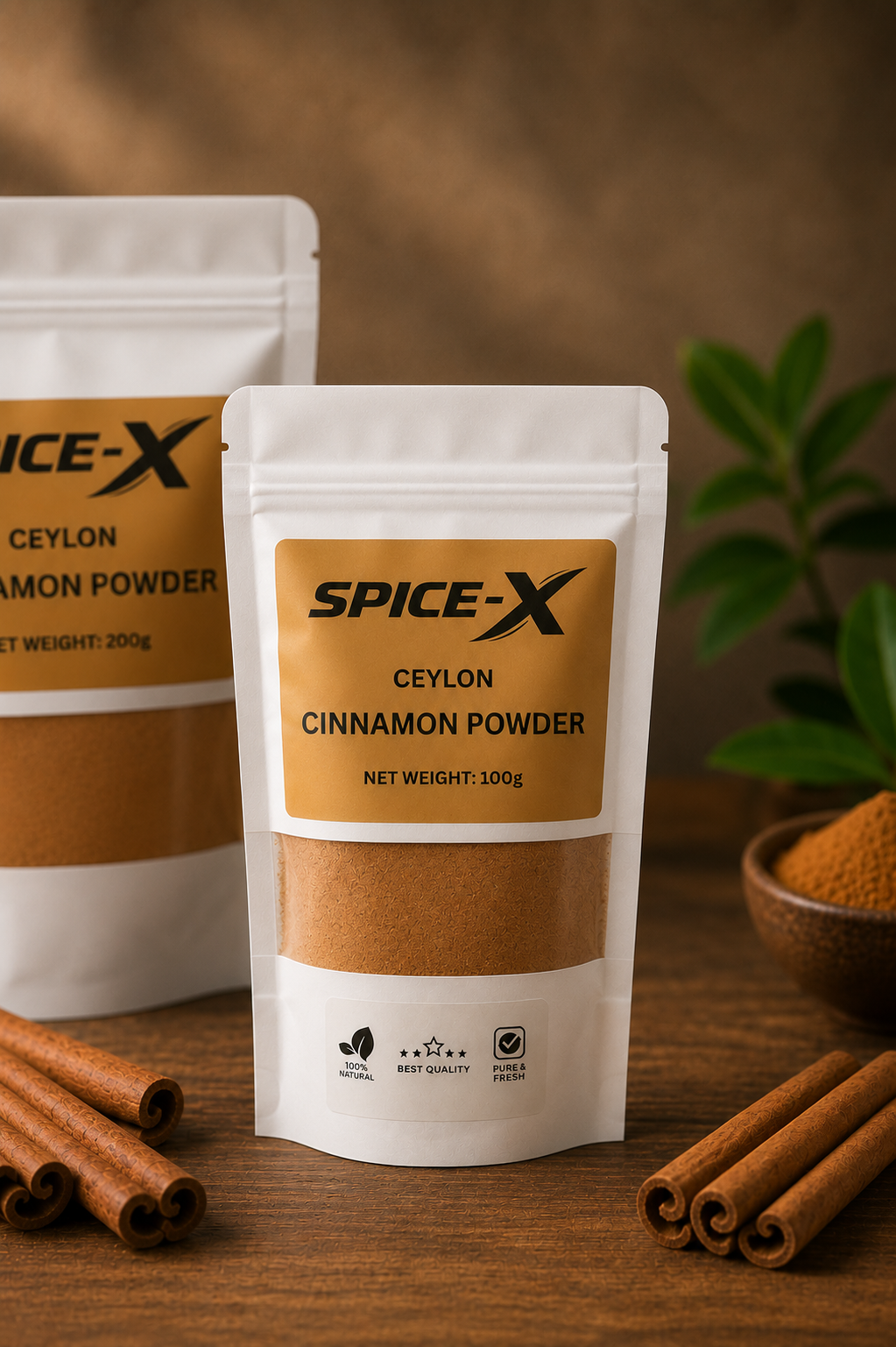 Spice-X Premium Ceylon Cinnamon Powder – Pure Sri Lankan Ground Cinnamon