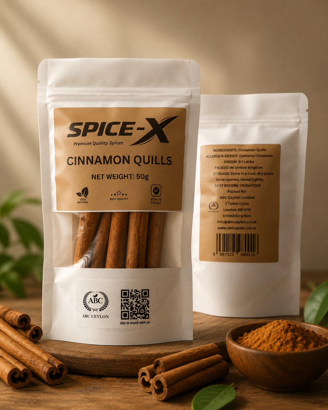 Spice-X Premium Ceylon Cinnamon Quills – Authentic Sri Lankan Cinnamon