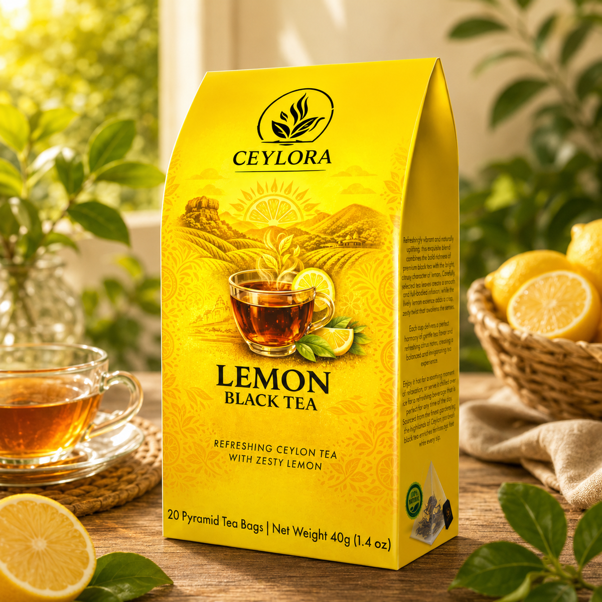 CEYLORA Lemon Black Tea Ceylon tea blend