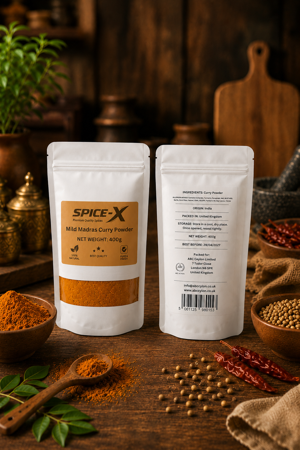 Spice-X Mild Madras Curry Powder – Premium Authentic Indian Spice Blend