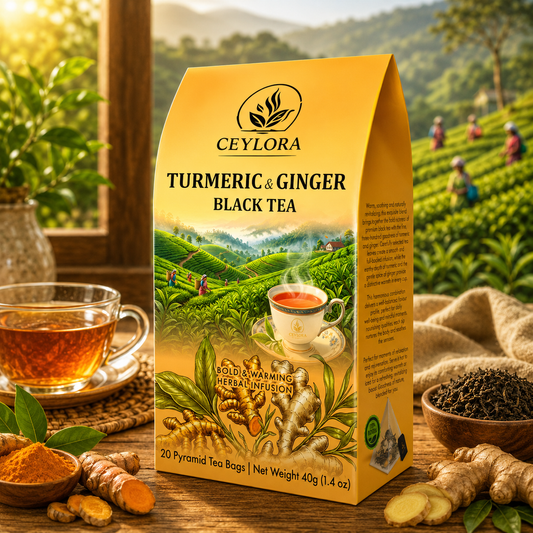 CEYLORA Turmeric and Ginger Black Tea blend