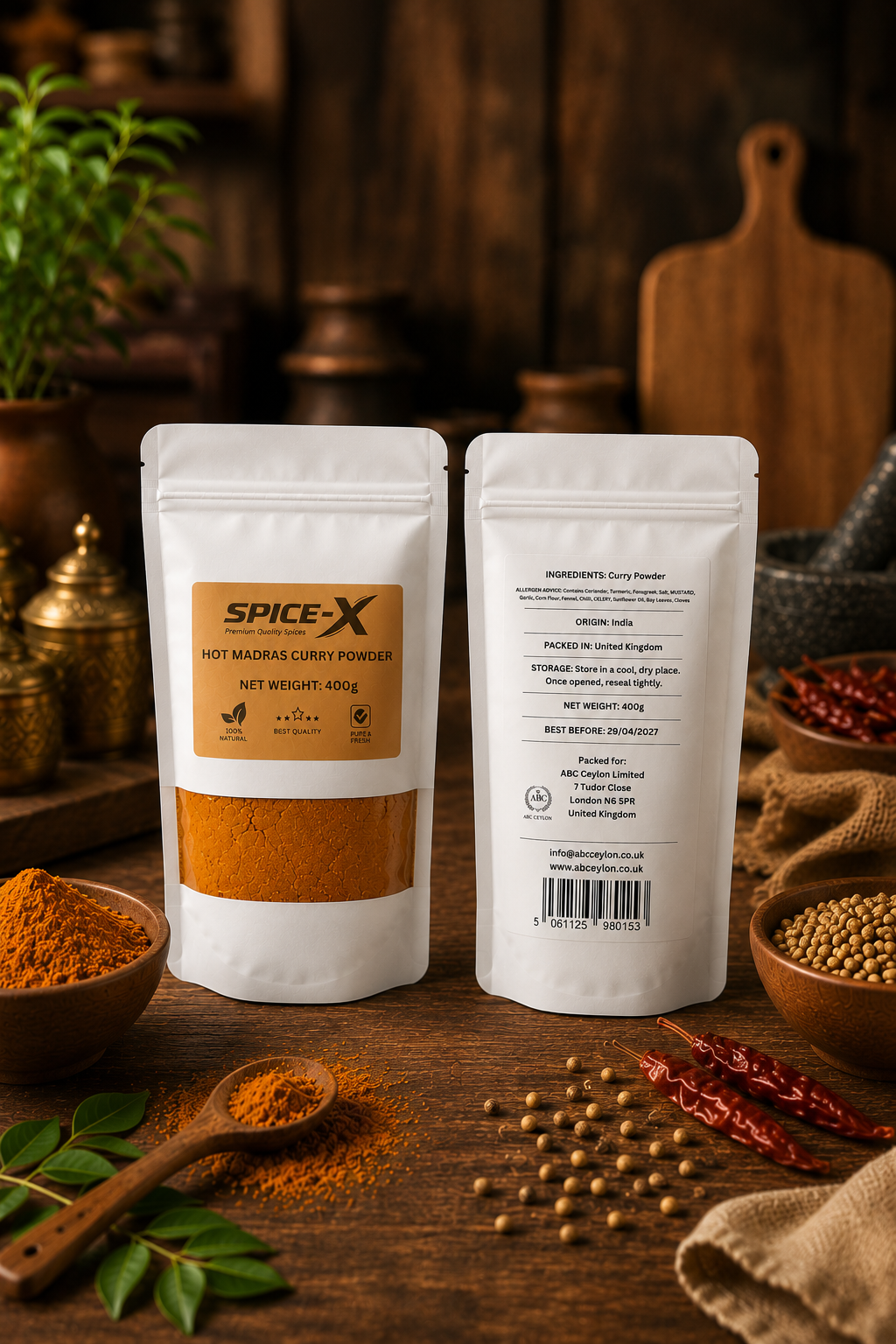 Spice-X Hot Madras Curry Powder – Authentic Indian Spice Blend with Extra Heat